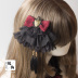 Gothic lolita ren vải to sợi tay làm tóc phụ kiện màu đen cây gai dầu ban đầu cung tiara beret Phụ kiện tóc