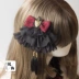 Gothic lolita ren vải to sợi tay làm tóc phụ kiện màu đen cây gai dầu ban đầu cung tiara beret dây buộc tóc đẹp Phụ kiện tóc