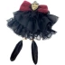 Gothic lolita ren vải to sợi tay làm tóc phụ kiện màu đen cây gai dầu ban đầu cung tiara beret