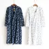 Áo choàng nam Nhật Bản cotton mùa hè đôi gạc kimono pyjama Nhật Bản cộng với áo choàng tắm chất béo dài