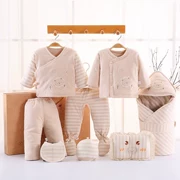 Bộ quần áo trẻ em bộ quà tặng quà tặng cao cấp cho bé sơ sinh trăng tròn quà tặng trẻ sơ sinh cotton mùa thu mùa đông
