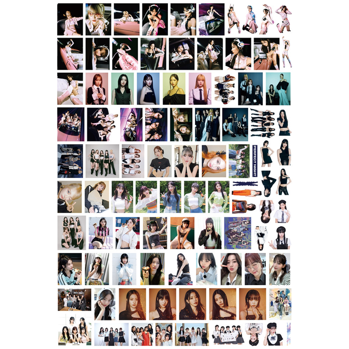 Группа Le SSSERAFIM Girls Return Album Perfect Night Night 94 наклейки для декора