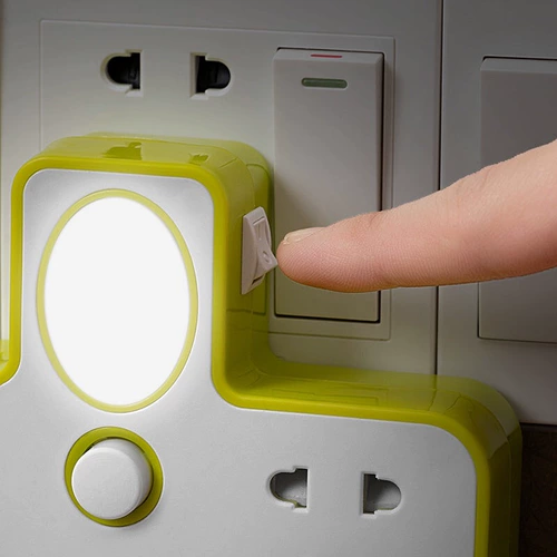 Домохозяйство конвертер конвертер многофункциональный беспроводной разъем USB Mobile Phone Зарядная полоса Light Night Light