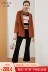 Áo ba lỗ màu tím Li Xue đích thực của phụ nữ đơn giản đi lại dài tay nút dài X743397D20 - Áo khoác dài áo khoác lông Áo khoác dài