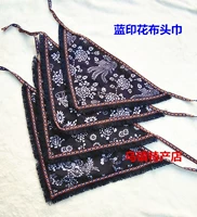 Национальный шарф головы ветра цветок Цзяньганский синий печать бассейн Музыка