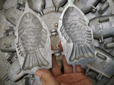 Печь 勤奋燃气旋转式烤鱼饼机烤小鱼饼模具小鱼饼机纯铝韩国版小鱼饼炉 Diligent