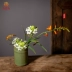 Jingdezhen phong cách Nhật Bản retro giống như gốm tre bình hoa gốm tre sáng tạo ống tre rễ hoa Trung Quốc cắm hoa - Vase / Bồn hoa & Kệ chậu nhựa hình chữ nhật Vase / Bồn hoa & Kệ
