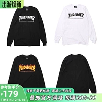 Thrasher American Version of the Street Mudgy Men and Women Couples Base Letters Flame T -Frame