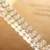 Phụ kiện thời trang Hàn Quốc Hàng đôi kim cương đầy đủ dát đơn hàng thun đàn hồi rhinestone vòng đeo tay nữ siêu sáng bóng Vòng đeo tay Clasp