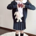 Hiệp hội móng ngựa đôi Nhật Bản Chính thống giáo JK Đồng phục Chị mềm Áo dài tay Mười màu đan áo len 2018 Thu đông mới