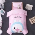 Em bé trên mẫu giáo quilt ba mảnh bộ đồ giường phim hoạt hình cotton trẻ em bộ đồ giường nap là cốt lõi 	ga giường cũi cho bé	 Bộ đồ giường trẻ em