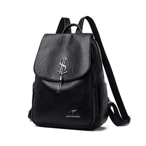 Кенгуру, рюкзак, универсальная вместительная и большая кожаная сумка через плечо для путешествий, из натуральной кожи, коллекция 2021, в корейском стиле