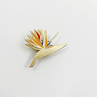 Nhà thiết kế người Mỹ Samanth đơn giản chim thiên đường mạ vàng INS gió trâm cài cây tự nhiên phụ kiện sáng tạo - Trâm cài nút cài áo
