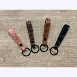 Черный универсальный креативный высококлассный брелок, простой и элегантный дизайн, крокодил, из натуральной кожи, делается под заказ, подарок на день рождения, с печатью вашего логотипа