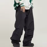 Ретро летние тонкие брендовые штаны, в американском стиле, свободный прямой крой, по фигуре