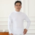 Trung niên và già cotton đồ lót nhiệt nam cao cổ áo mỏng phần quần áo mùa thu đơn mảnh mùa thu và mùa đông cơ sở áo len cotton