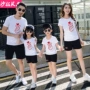 Cha mẹ và con mặc mùa hè 2018 làn sóng mới đầy đủ nhà tình yêu t-shirt gia đình gói một gia đình của ba bốn mẹ và con gái đồ gia đình