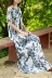 Bông và vải lanh in váy phụ nữ mùa hè mới phong cách Trung Quốc cổ điển áo choàng dân tộc cải tiến váy sườn xám - Váy dài