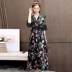 Shen Yidu Spring / Summer 2021 new plus size phụ nữ thời trang mùa hè ngắn tay in váy dài 8011 - Váy dài