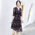 Shen Yidu mùa hè năm 2021 váy dài mùa hè mới của phụ nữ váy dài giữa tay áo in hình 8212 FK-W - Váy dài