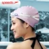 Mũ bơi Speedo nữ dài tóc không thấm nước silicone mũ bơi nam thoải mái bịt tai không phải đầu thời trang mũ bong bóng nước Mũ bơi