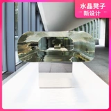 Crystal Light Shadow Stool Стеклянный табурет высокий выставочный зал мебельный житель дома Su Da Kuan Version Стул Высокая прозрачность