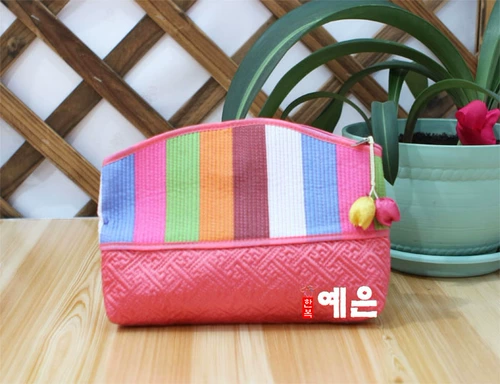 Корейские традиционные поделки/корейские цветные полоски Косметическая сумка/свадьба должна использовать предметы/сумка для хранения/год-P7553