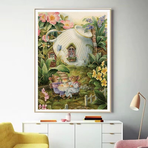 Apple, мультяшный фруктовый чай для гостиной, чайная чашка, кролик, DIY, коллекция 2023, с вышивкой