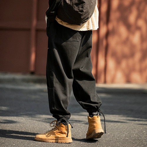 Брендовые спортивные штаны, осенние, свободный прямой крой, на шнурках