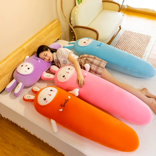 Плюшевый кролик, игрушка, тряпичная кукла, морковная подушка для мальчиков и девочек для сна, подарок девушке