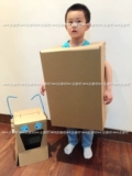 Робот, коробка, экологичная одежда, «сделай сам», модернизированная версия, семейный стиль