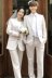 Chú rể phù hợp với phù hợp với người đàn ông phù hợp nhất đám cưới mùa hè mỏng phần nam đẹp trai phong cách giản dị váy cưới nữ mỏng phiên bản Hàn Quốc - Suit phù hợp