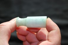 Мундштук 古玉 老玉 清代翡翠冰糯种烟嘴 a货