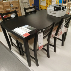 стол со стульями 宜家国内代购拉罕姆一桌四椅北欧纯实木餐桌椅小户型餐厅家具 Ikea