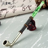 Длинный старомодный мундштук ручной работы, медная курительная трубка