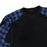 Топ, синяя цветная хлопковая рубашка, материал, 2018