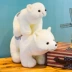 Dễ thương mô phỏng búp bê gấu bắc cực đồ chơi sang trọng nhỏ gấu trắng búp bê gấu trúc búp bê cô gái trẻ em món quà sinh nhật