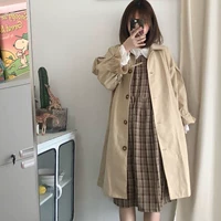 Осенний длинный плащ для беременных, куртка, средней длины, оверсайз