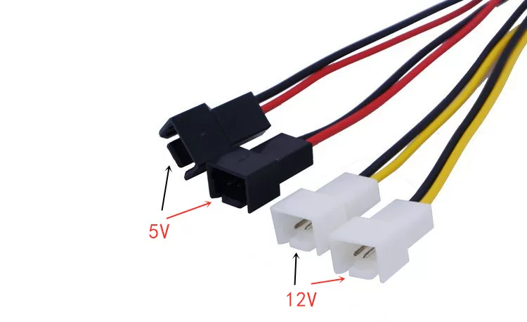 Power D Port Fan 3P Interface 1: 4P 4P Turn 4 3P Interface (Two 12V Two 5V)