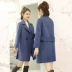Chống mùa giải phóng mặt bằng 2018 mới của Hàn Quốc phiên bản của áo khoác của phụ nữ dài smog áo len màu xanh lỏng áo khoác mỏng