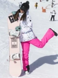 Лыжный лыжный костюм, комплект, комбинезон для взрослых, водонепроницаемые штаны, лыжное утепленное снаряжение