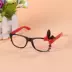 2019 tai thỏ nơ phim hoạt hình trẻ em kính khung kẹo màu bé trai và bé gái không có ống kính khuyến mãi khung - Kính Kính