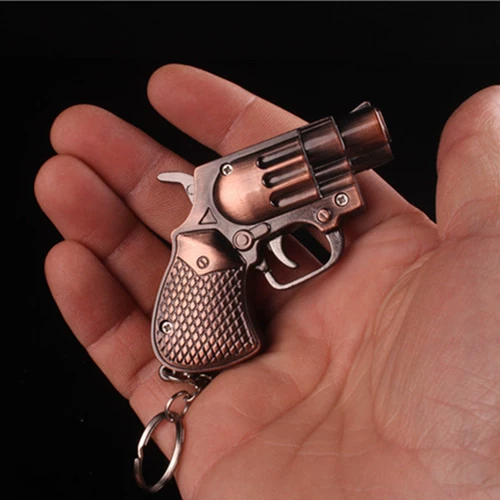 Маленький пистолет, надувная ветрозащитная электронная металлическая зажигалка, креативный брелок