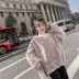 2018 thu đông mới của Hàn Quốc thời trang retro khí chất cổ cao áo thun hoang dã dày lông dài tay áo len nữ áo vest nữ công sở Áo len