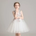 Váy công chúa trắng cô gái nước ngoài cô gái hoa chủ nhà váy trẻ em trang phục piano mùa hè - Váy trẻ em Váy trẻ em