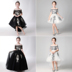 Đầm trẻ em một bên vai công chúa váy cô gái lông đen chủ nhà biểu diễn catwalk váy cho bé gái 10 tuổi Váy trẻ em