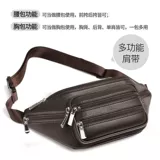 Прочная кожаная водонепроницаемая поясная сумка, универсальная нагрудная сумка, мужская небольшая сумка для отдыха, сумка через плечо