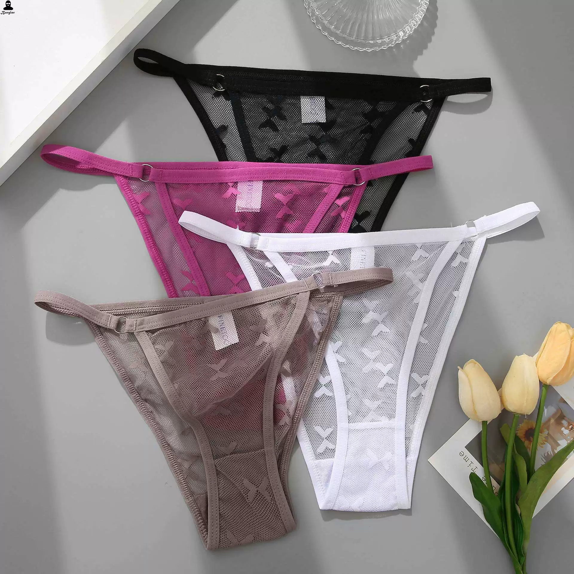 2 шт./набор ESH прозрачный thong женские трусики, женское нижнее белье