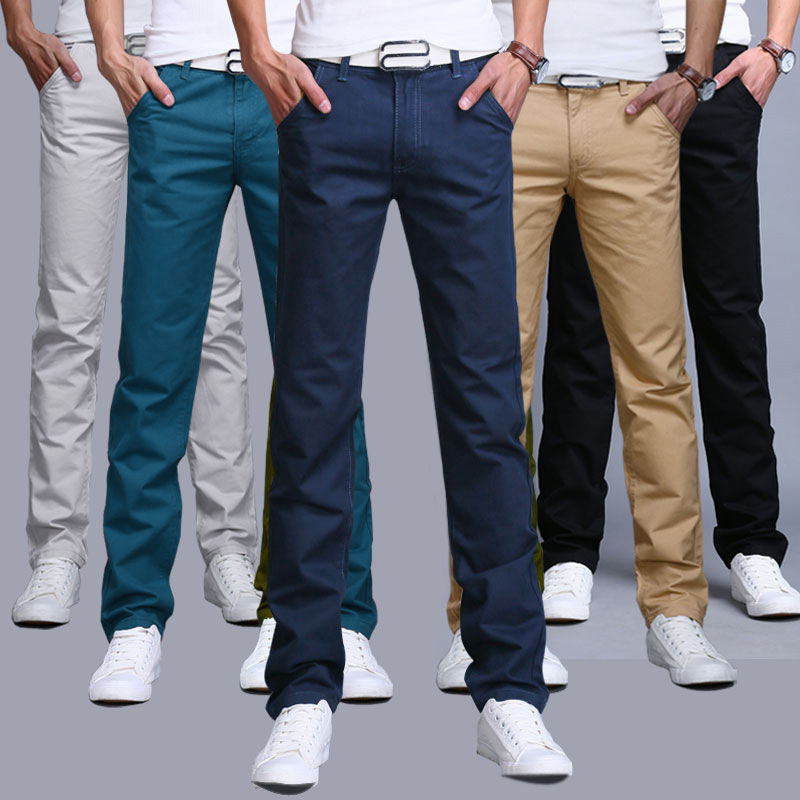 Купить Men casual pants slim khaki 