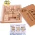 Ba vương quốc Huarong đường màu nóng dập trí thông minh cổ điển đồ chơi elm trẻ em người lớn Kông mingsuo gỗ đồ chơi cho bé 1 tuổi Đồ chơi IQ